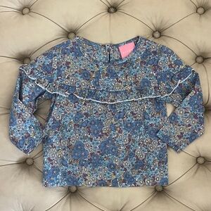 Bisby toddler girl floral liberty print like blouse size 2